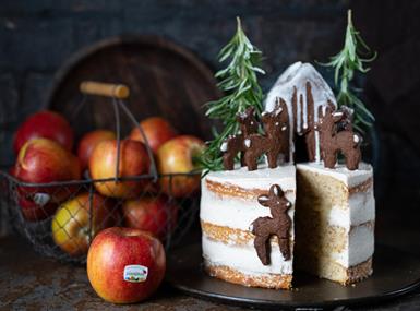 Winterapfel-Torte mit Zimtcreme