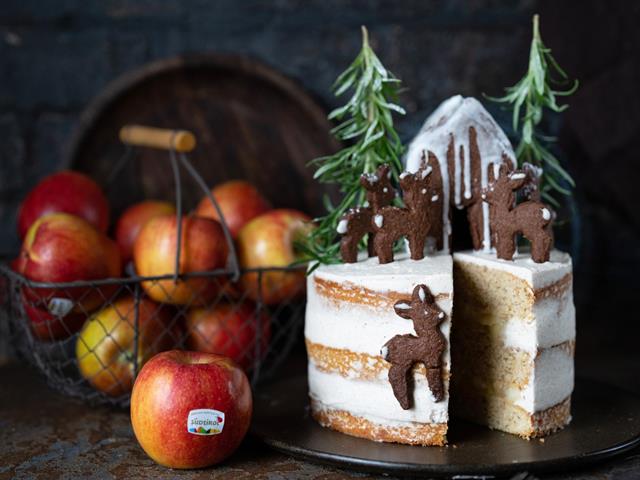 Winterapfel-Torte mit Zimtcreme