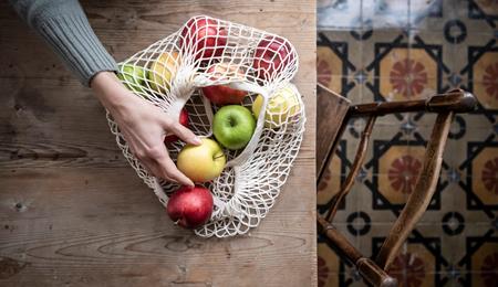 Netz voll Südtiroler Äpfeln